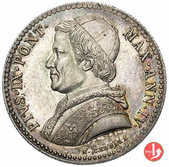 20 baiocchi (Doppio Giulio del 1° tipo) 1850 (Roma)