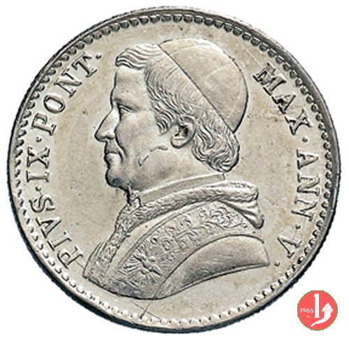 20 baiocchi (Doppio Giulio del 1° tipo) 1850 (Roma)