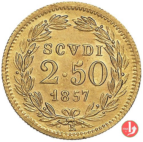 2,5 Scudi 1857 (Roma)