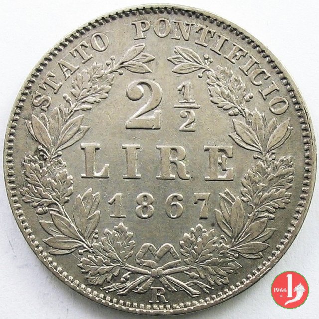 2,5 lire 1867 (Roma)