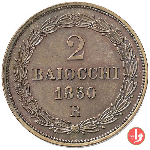 2 baiocchi 2° tipo 1850 (Roma)