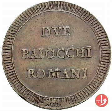 2 baiocchi del 1° tipo (A. XI - A. XXI) 1795-1796 (Roma)