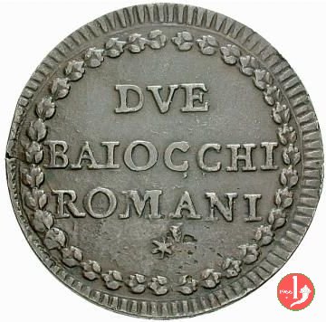 2 baiocchi del 1° tipo (A. XI - A. XXI) 1794-1795 (Roma)