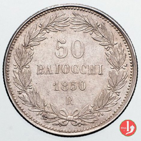 50 baiocchi (1/2 Scudo) 1850 (Roma)