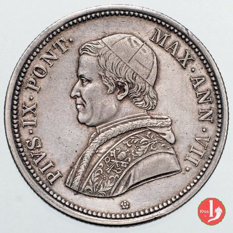 50 baiocchi (1/2 Scudo) 1853 (Roma)