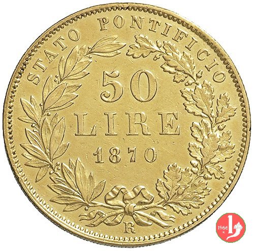 50 lire 1870 (Roma)