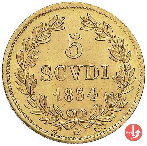 5 Scudi 1854 (Roma)