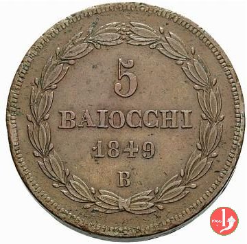 5 baiocchi 1° tipo 1849 (Bologna)