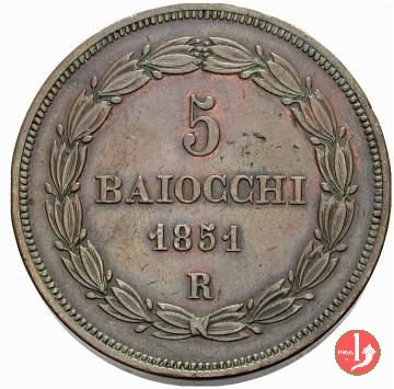 5 baiocchi 2° tipo 1851 (Roma)