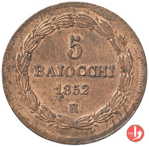 5 baiocchi 2° tipo 1852 (Roma)