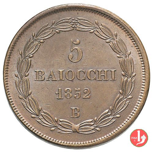 5 baiocchi 2° tipo 1852 (Bologna)