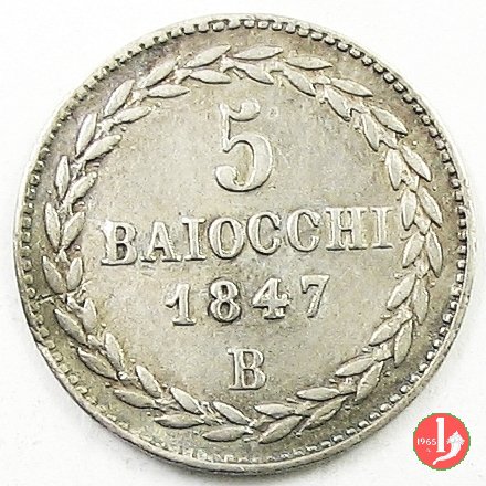 5 baiocchi (Grosso) 1847 (Bologna)