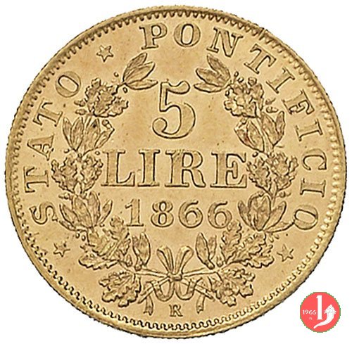 5 lire 1866 (Roma)