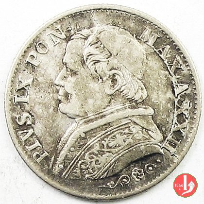 5 soldi o 25 centesimi 1867 (Roma)