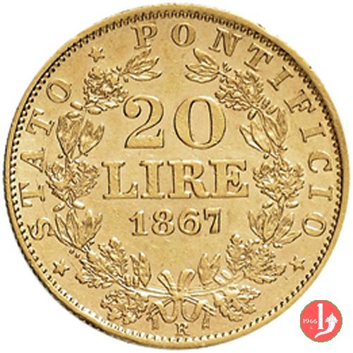 Marengo o 20 lire 1867 (Roma)