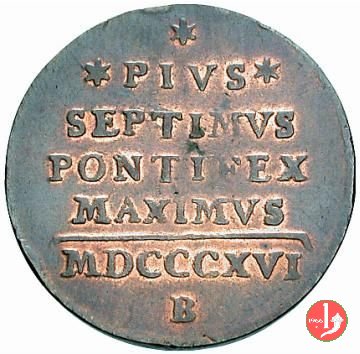 Mezzo Baiocco del 4° tipo 1816 (Bologna)