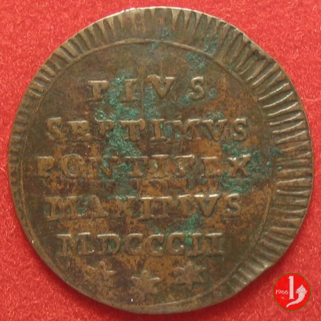 Quattrino del 2° tipo 1802 (Roma)