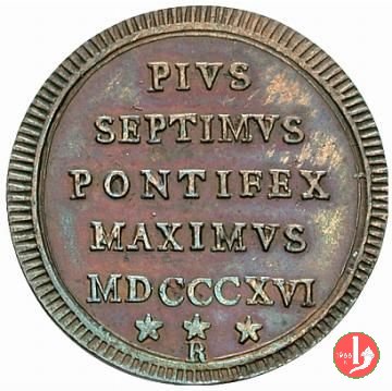 Quattrino del 3° tipo 1816 (Roma)