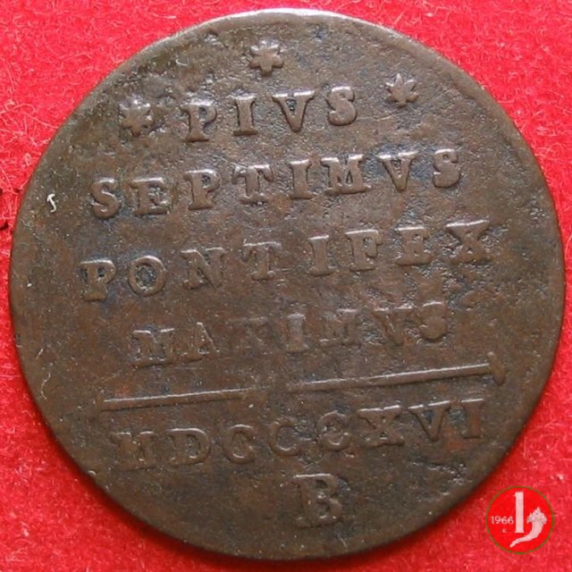 Quattrino del 4° tipo 1816 (Bologna)