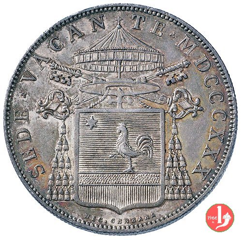 Scudo Romano 1830 (Bologna) Scudo Romano 1830 (Bologna)