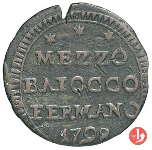 mezzo baiocco 1798 (Fermo)