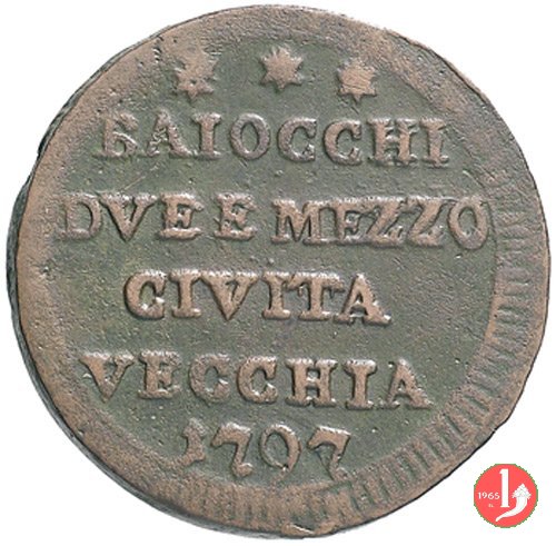 sampietrino da 2 1/2 baiocchi 1797 (Civitavecchia)