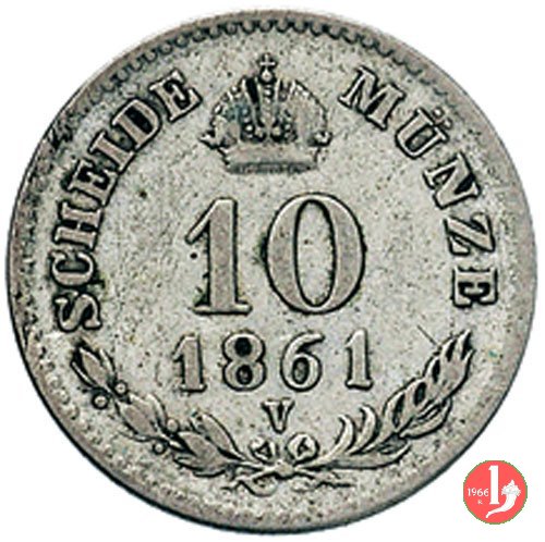 10 Kreuzer o 10 Carantani 1861 (Venezia)