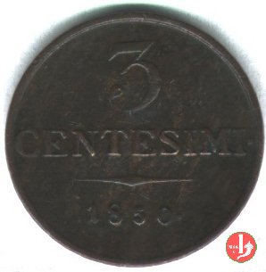 3 centesimi 1850 (Milano)