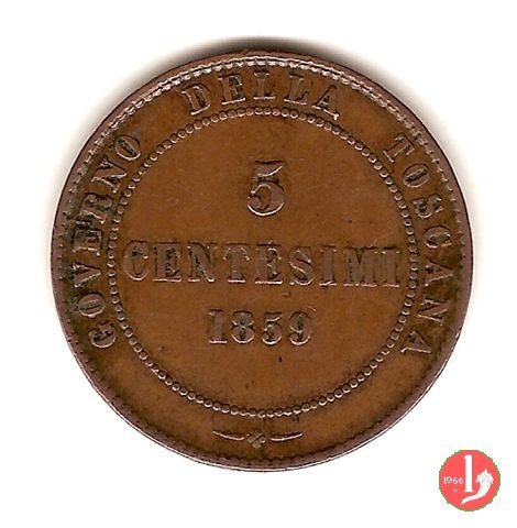 5 centesimi - governo popolare della Toscana 1859 (Birmingham)