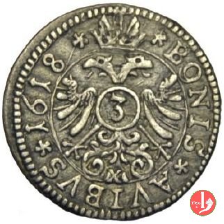 Da 3 soldi o kreuzer 1618 (Guastalla)