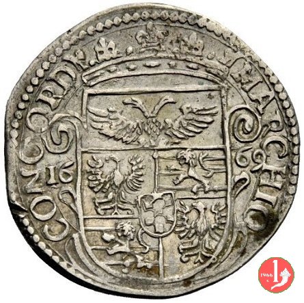 Lira con busto a destra 1669 (Mirandola)