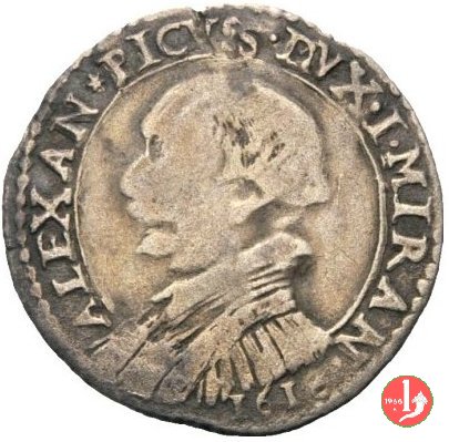 Mezza lira con San Possidonio 1618 (Mirandola)