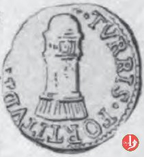 Soldo col reliquiario (tipo Mantova)  (Castiglione delle Stiviere)