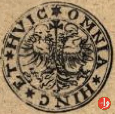 Testone (tipo Uri) con motto OMNIA HINC ET HVIC  (Mirandola)