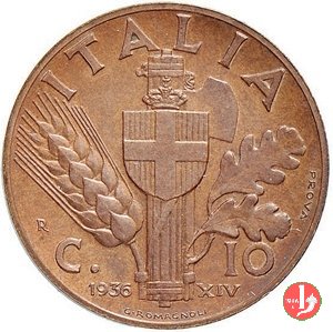 prova 10 centesimi impero 1936 (Roma)