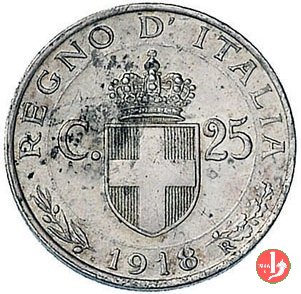 prova 25 centesimi 1918 in mistura 1918 (Roma)