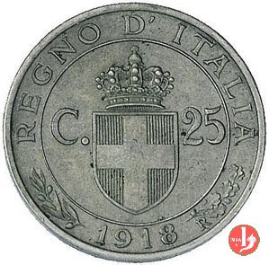 prova 25 centesimi 1918 in mistura 1918 (Roma)