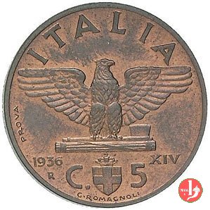 prova 5 centesimi impero 1936 (Roma)