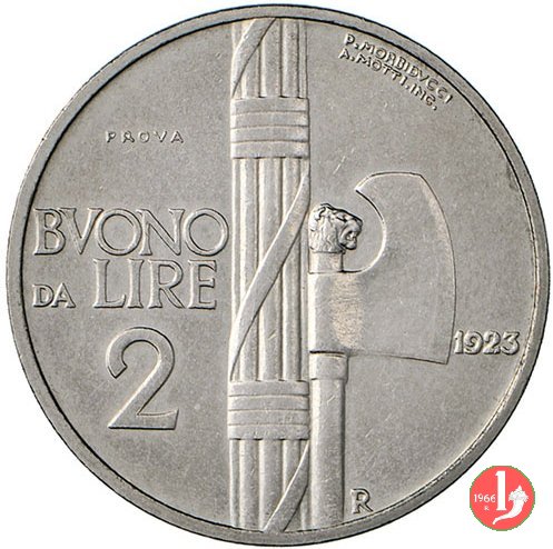 prova buono da 2 lire 1923 (Roma)