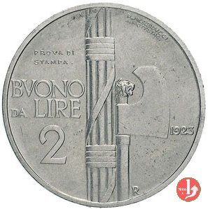 prova buono da 2 lire 1923 (Roma)