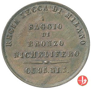 saggio di bronzo nichelifero 1860 (Milano)