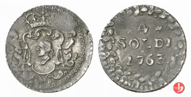 4 soldi o quatrinu 1763 (Murato)