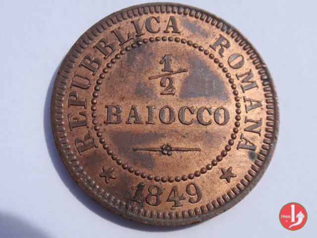 Mezzo Baiocco 1849 (Roma)