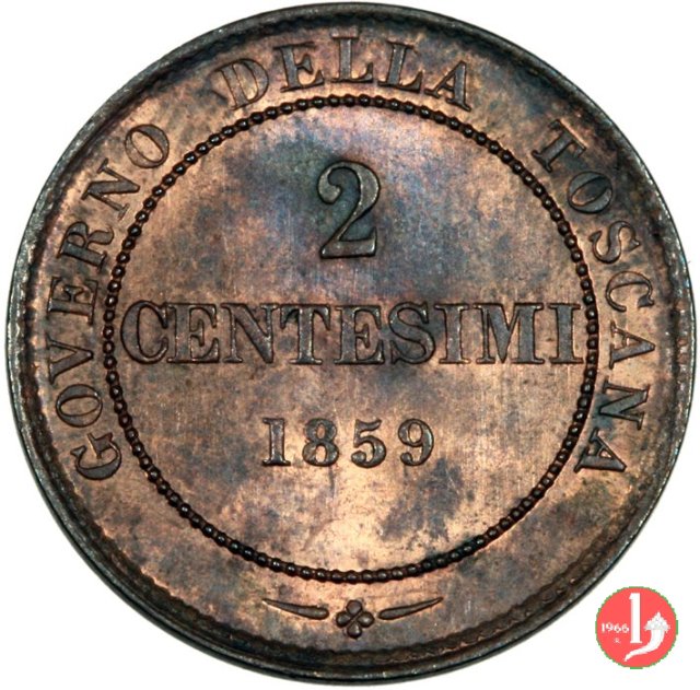 2 centesimi - governo popolare della Toscana 1859 (Birmingham)