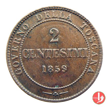 2 centesimi - governo popolare della Toscana 1859 (Birmingham)