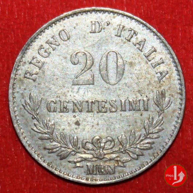 20 centesimi valore 1863 (Milano)
