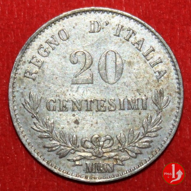 20 centesimi valore 1863 (Milano)