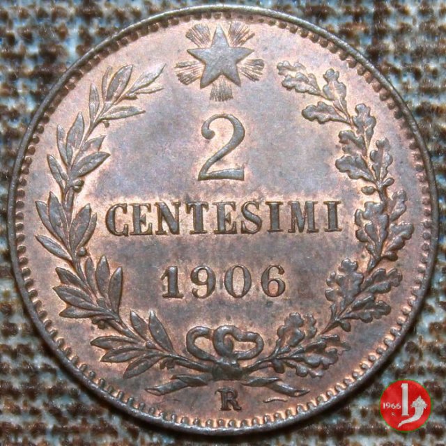 2 centesimi valore 1906 (Roma)