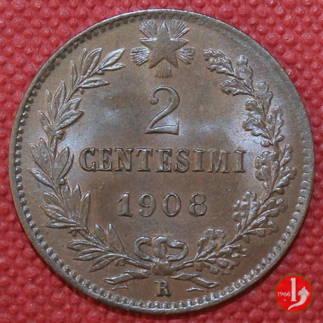 2 centesimi valore 1908 (Roma)