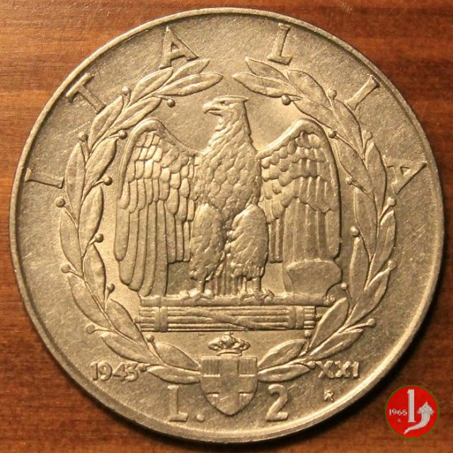 2 lire impero 1943 (Roma)